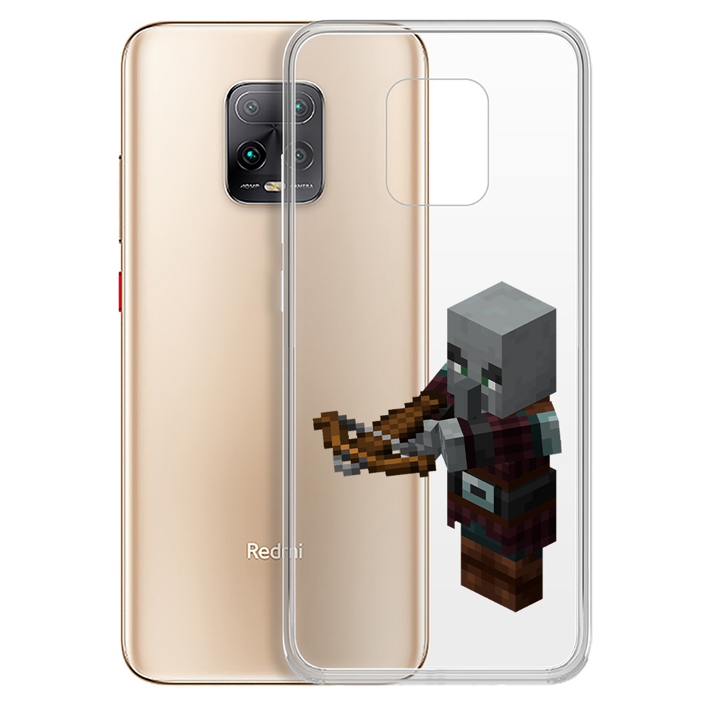 

Чехол-накладка Minecraft-Разбойник для Xiaomi Redmi 10X 5G/10X Pro 5G, Прозрачный