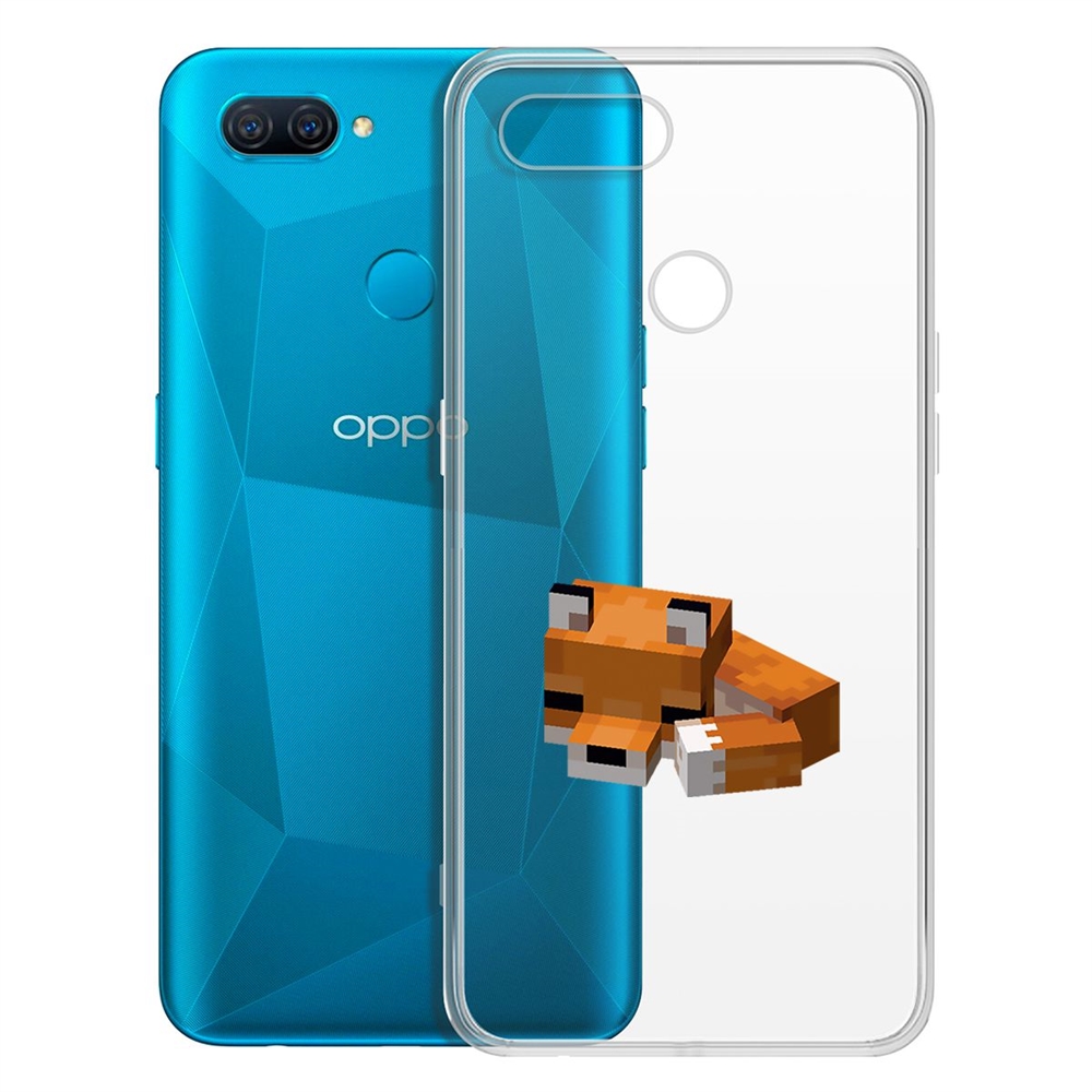 

Чехол-накладка Minecraft-Спящий Лисенок для OPPO A12/A11k/A7/A5s, Прозрачный
