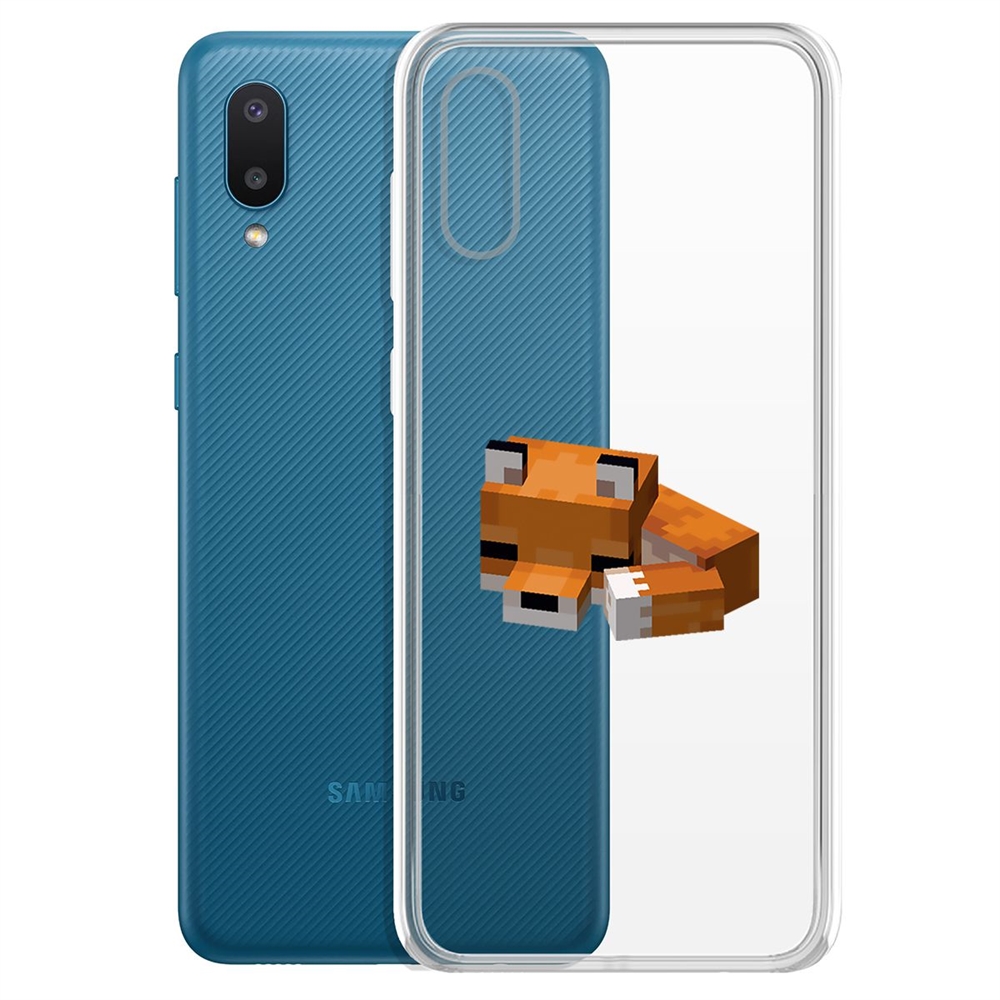 

Чехол-накладка Minecraft-Спящий Лисенок для Samsung Galaxy A02 (A022), Прозрачный