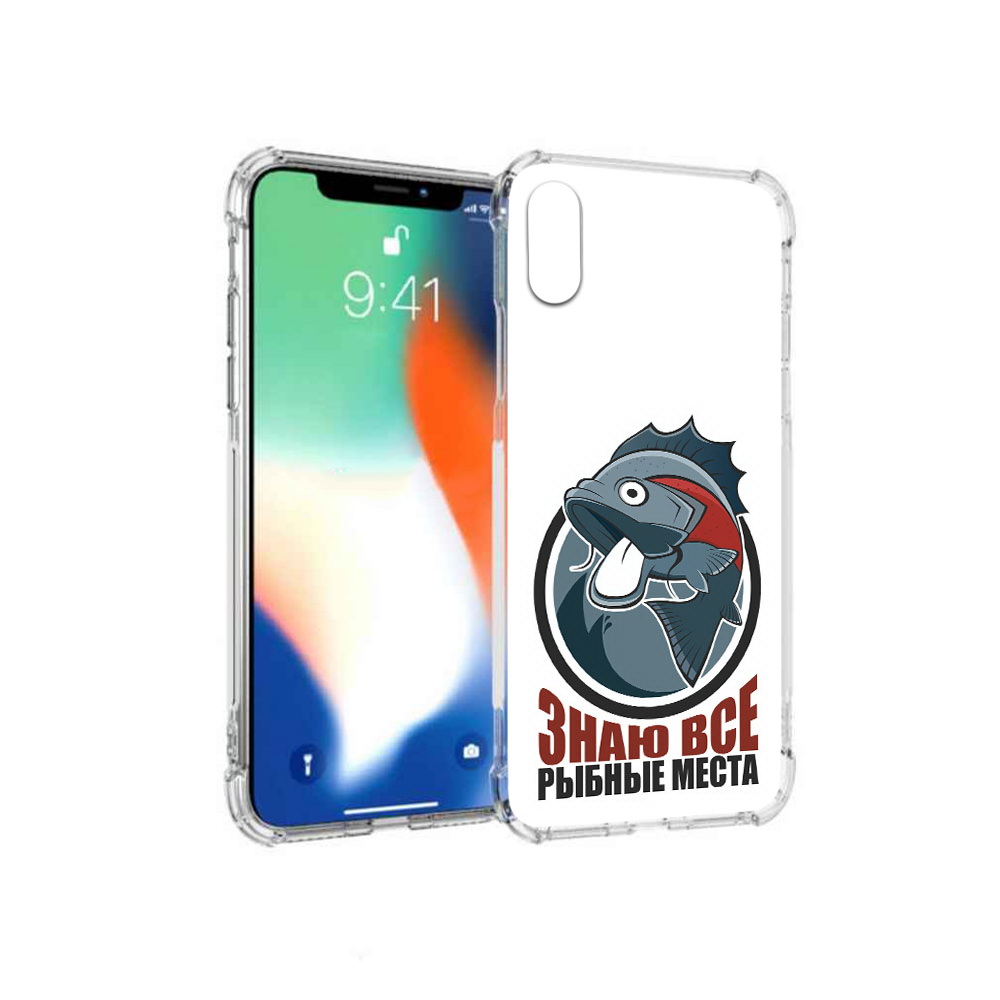 

Чехол MyPads Tocco для Apple iPhone X знаю все рыбные места (PT94261.606.367), Прозрачный, Tocco
