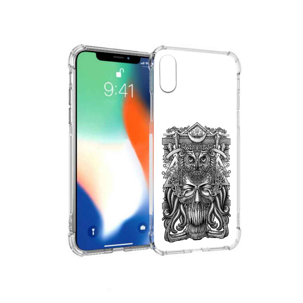 

Чехол MyPads Tocco для Apple iPhone X зубастая сова (PT94261.606.369), Прозрачный, Tocco