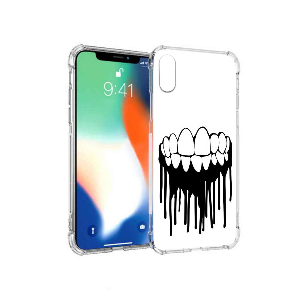 

Чехол MyPads Tocco для Apple iPhone X зубы (PT94261.606.372), Прозрачный, Tocco