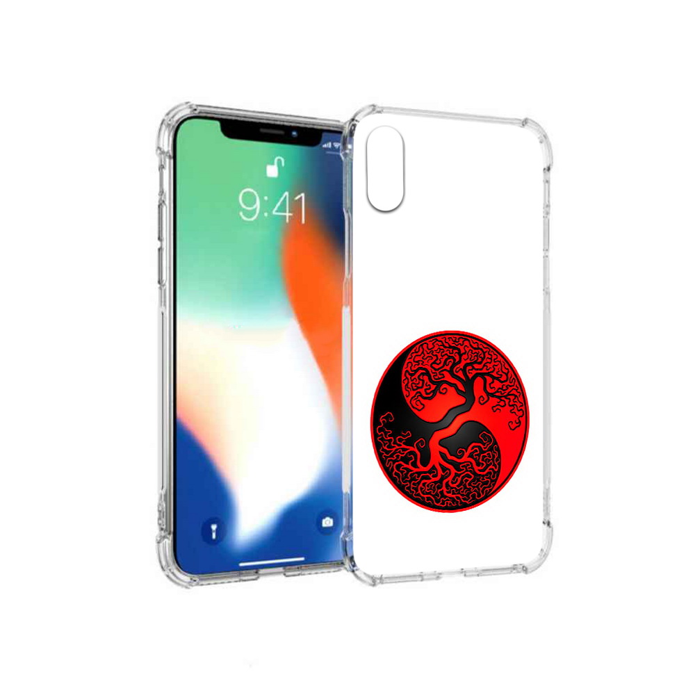 

Чехол MyPads Tocco для Apple iPhone X инь янь дерево (PT94261.606.379), Прозрачный, Tocco