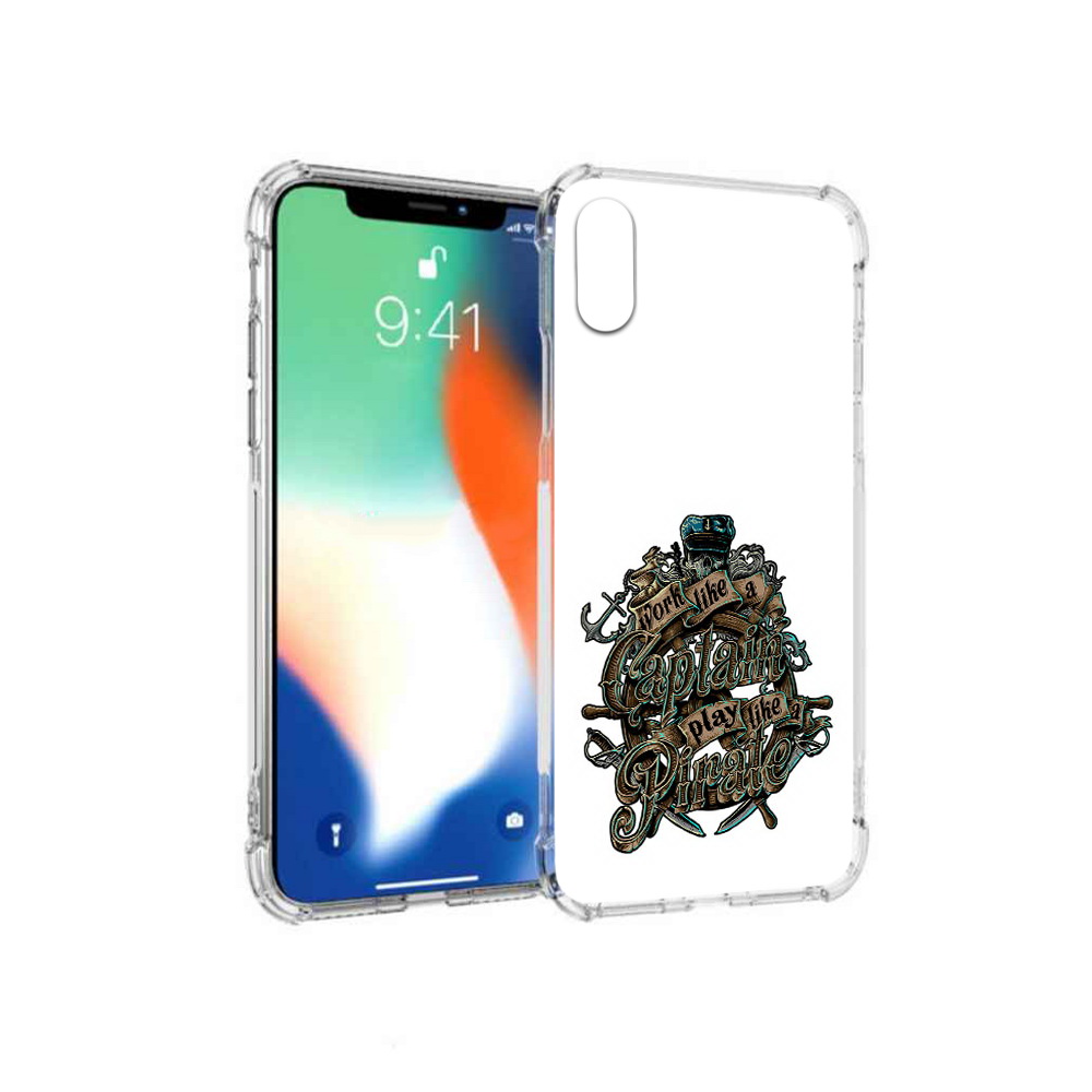 

Чехол MyPads Tocco для Apple iPhone X капитан пиратов (PT94261.606.385), Прозрачный, Tocco