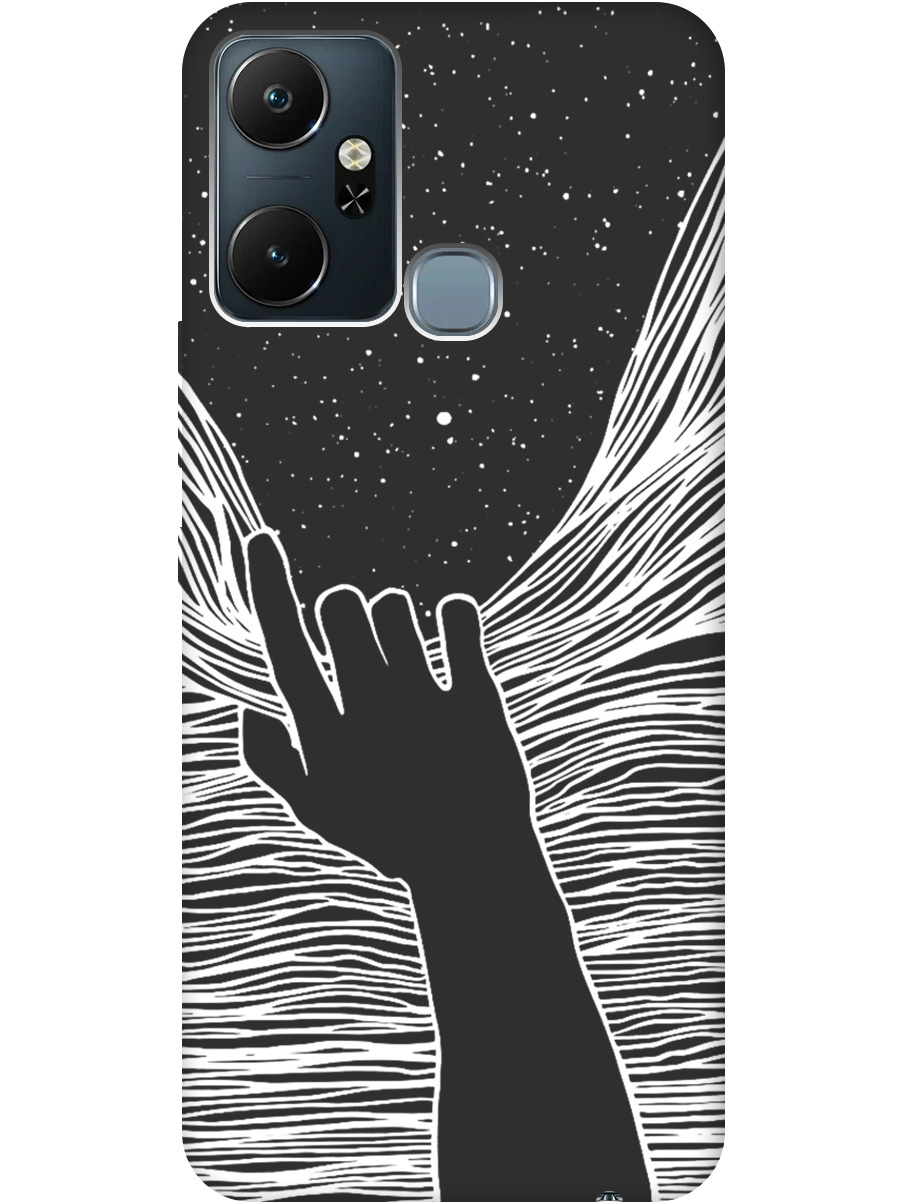 

Силиконовый чехол на Infinix Smart 6 Plus с рисунком "Рука и нити" Soft Touch черный, 20000391