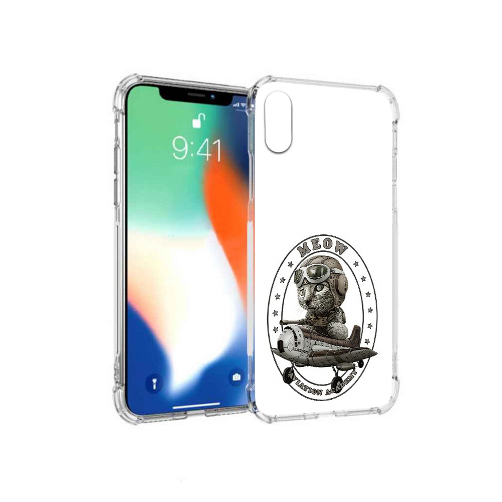 

Чехол MyPads Tocco для Apple iPhone X кот в самолете (PT94261.606.395), Прозрачный, Tocco