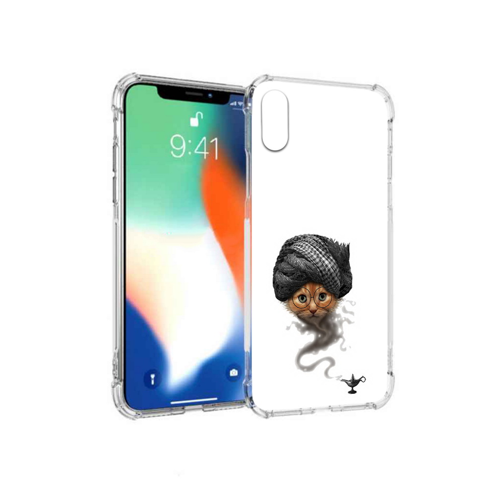 

Чехол MyPads Tocco для Apple iPhone X кот джин (PT94261.606.398), Прозрачный, Tocco