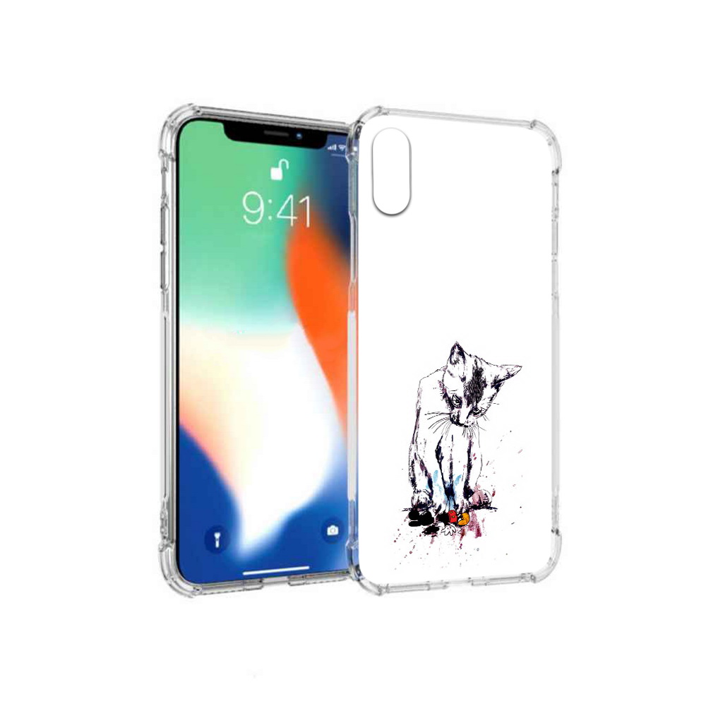 

Чехол MyPads Tocco для Apple iPhone X кот и микки (PT94261.606.399), Прозрачный, Tocco