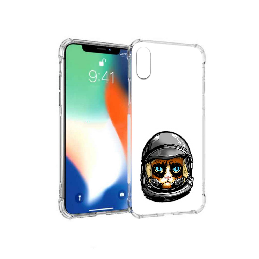 

Чехол MyPads Tocco для Apple iPhone X кот космонавт (PT94261.606.400), Прозрачный, Tocco