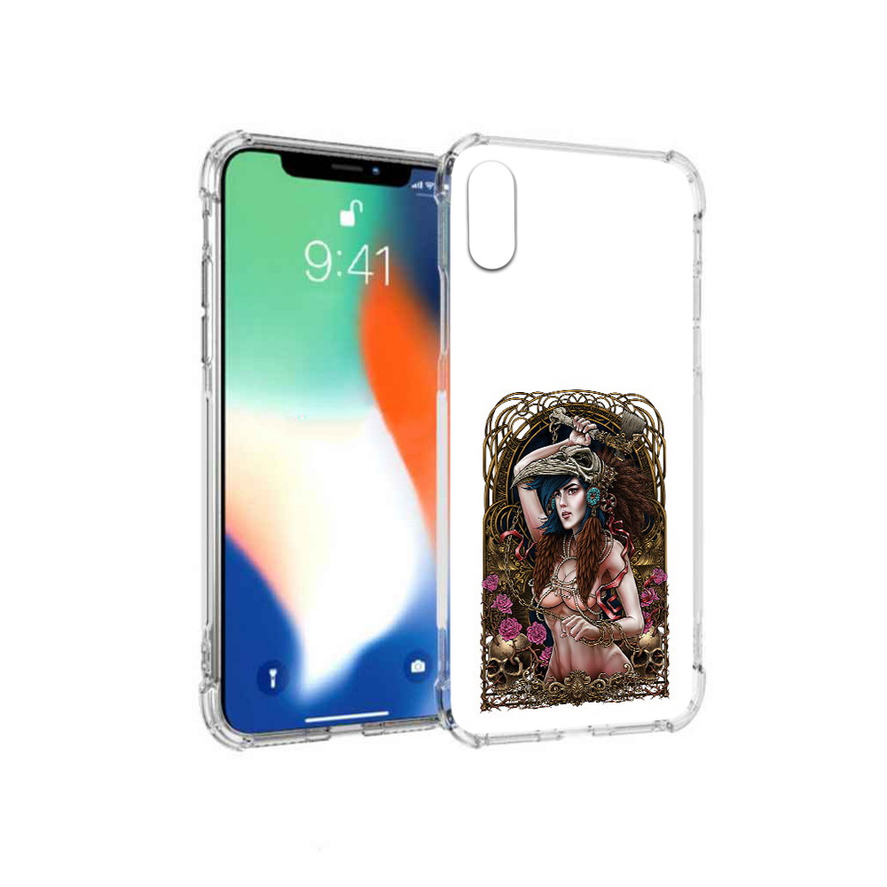 

Чехол MyPads Tocco для Apple iPhone X красивая девушка рисунок (PT94261.606.407), Прозрачный, Tocco