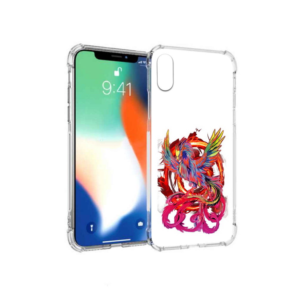 

Чехол MyPads Tocco для Apple iPhone X красочный феникс (PT94261.606.414), Прозрачный, Tocco