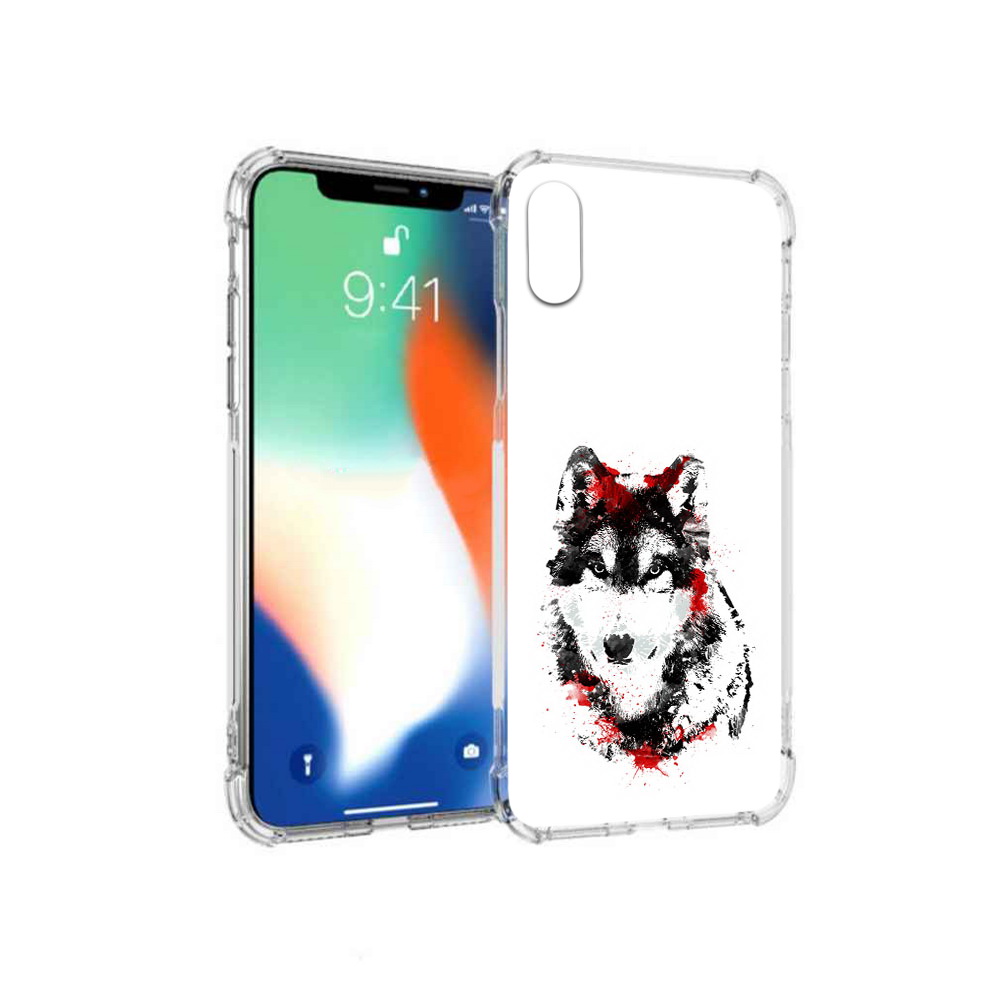

Чехол MyPads Tocco для Apple iPhone X кровавый волк (PT94261.606.416), Прозрачный, Tocco