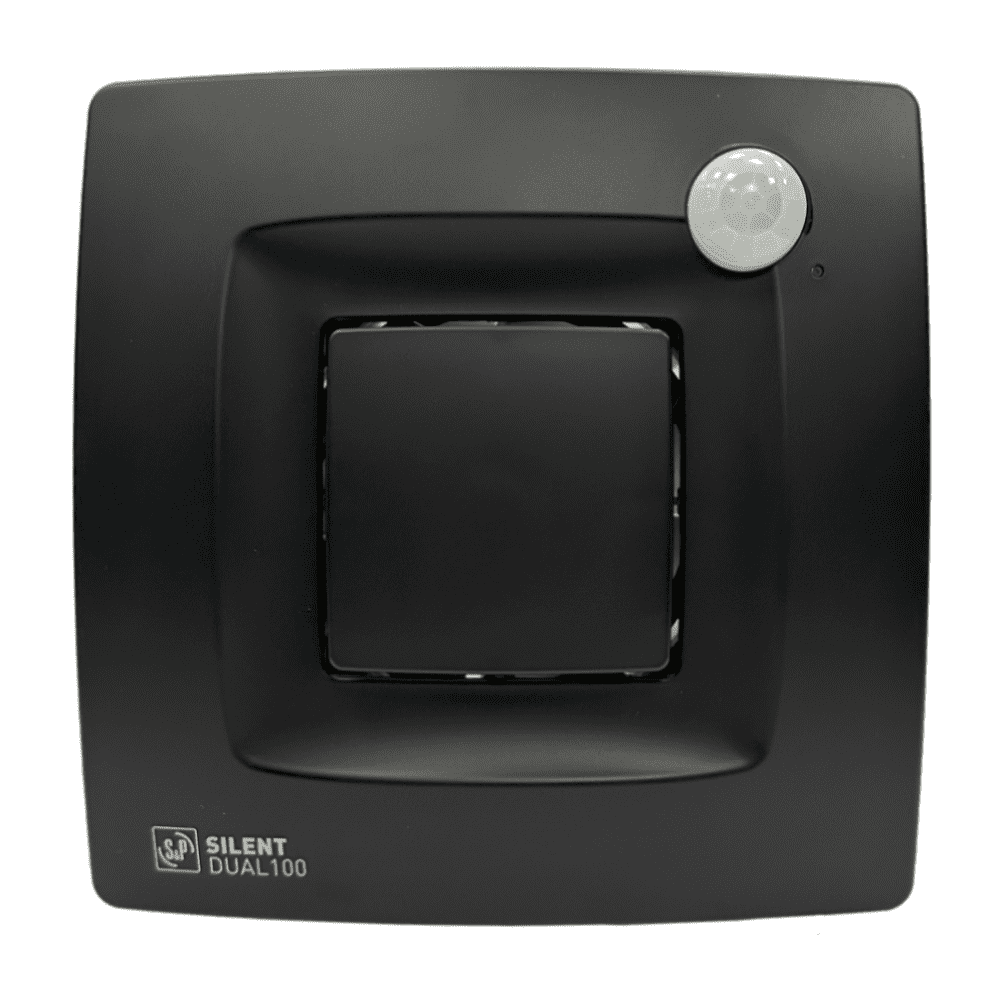 

Вентилятор Soler&Palau SILENT DUAL 100 MATT BLACK 03-0103-266 настенный и потолочный, Серый