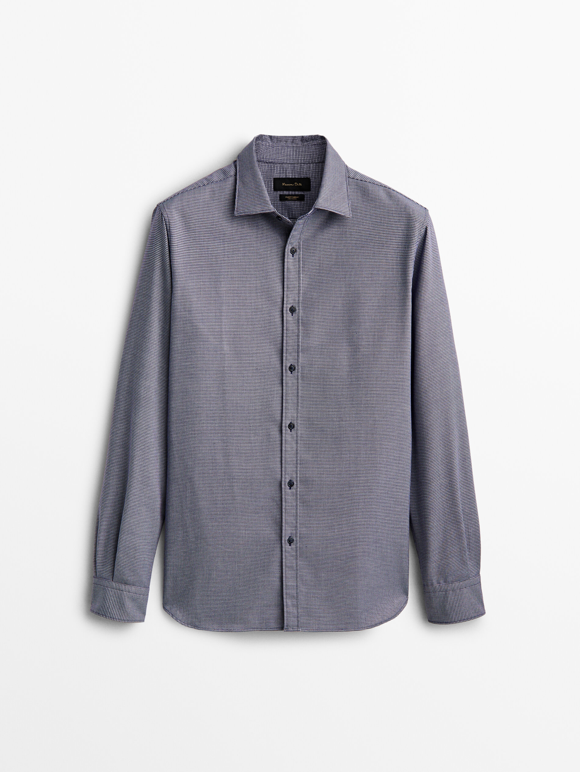 

Рубашка мужская Massimo Dutti 00193482401 синяя L, 00193482401