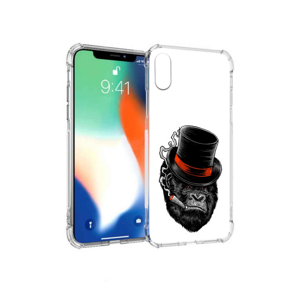 

Чехол MyPads Tocco для Apple iPhone X дизайнерская горилла (PT94261.606.431), Прозрачный, Tocco
