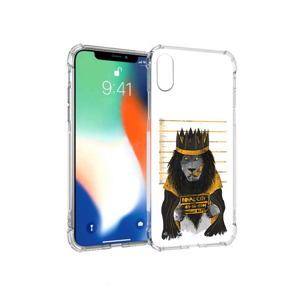 

Чехол MyPads Tocco для Apple iPhone X лев в законе (PT94261.606.435), Прозрачный, Tocco