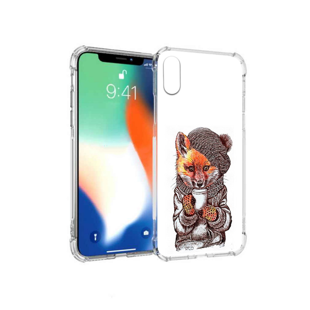 

Чехол MyPads Tocco для Apple iPhone X лиса в шапке (PT94261.606.437), Tocco