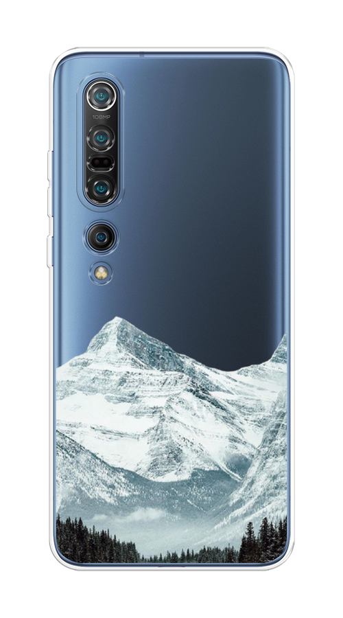 

Чехол на Xiaomi Mi 10 Pro "Горы арт 1", Белый;зеленый, 37850-2