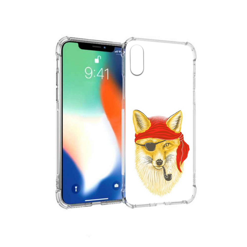 

Чехол MyPads Tocco для Apple iPhone X лиса-пират (PT94261.606.440), Прозрачный, Tocco