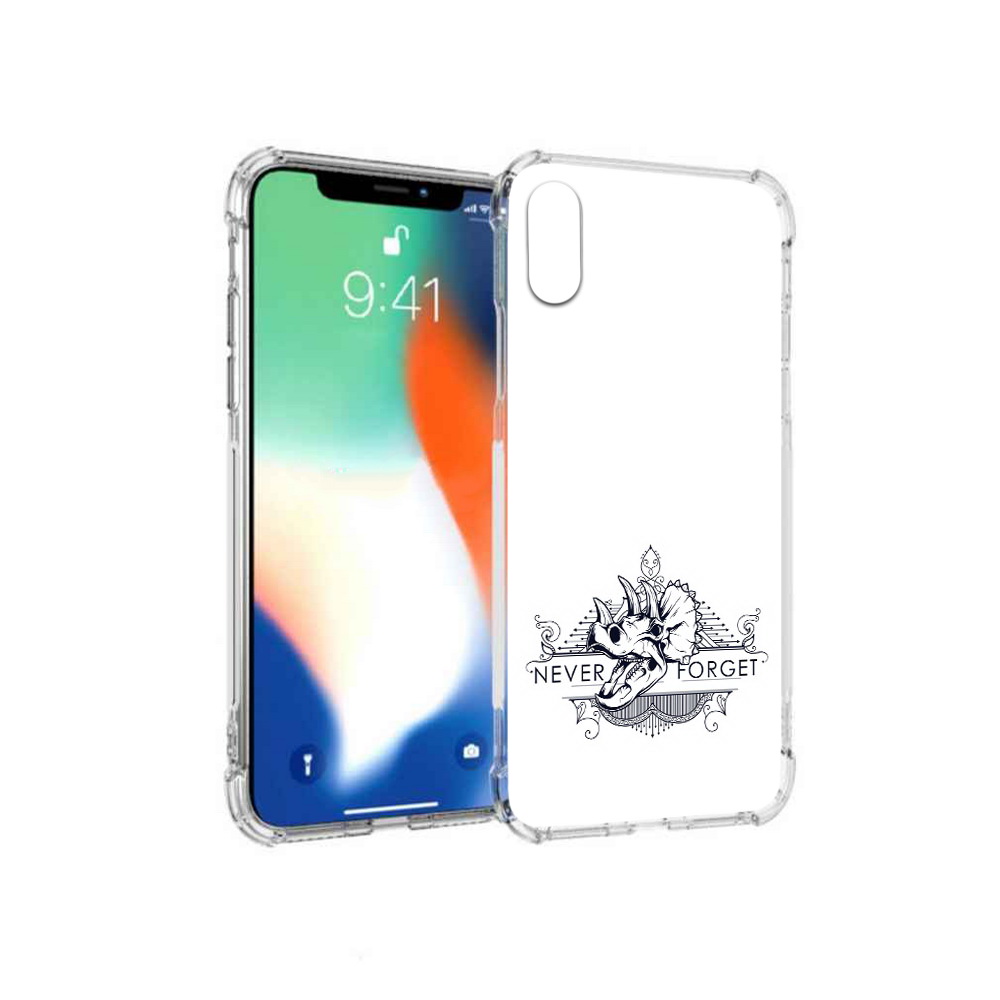 

Чехол MyPads Tocco для Apple iPhone X логотип носорога никогда не забуду (PT94261.606.445), Прозрачный, Tocco