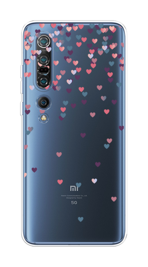 

Чехол на Xiaomi Mi 10 Pro "Посыпка сердечки", Розовый;фиолетовый, 37850-3