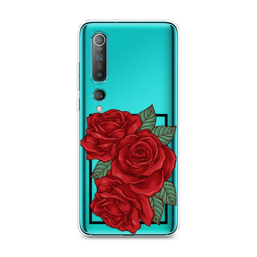 

Чехол на Xiaomi Mi 10 Pro "Три алые розы", Красный, 37850-2
