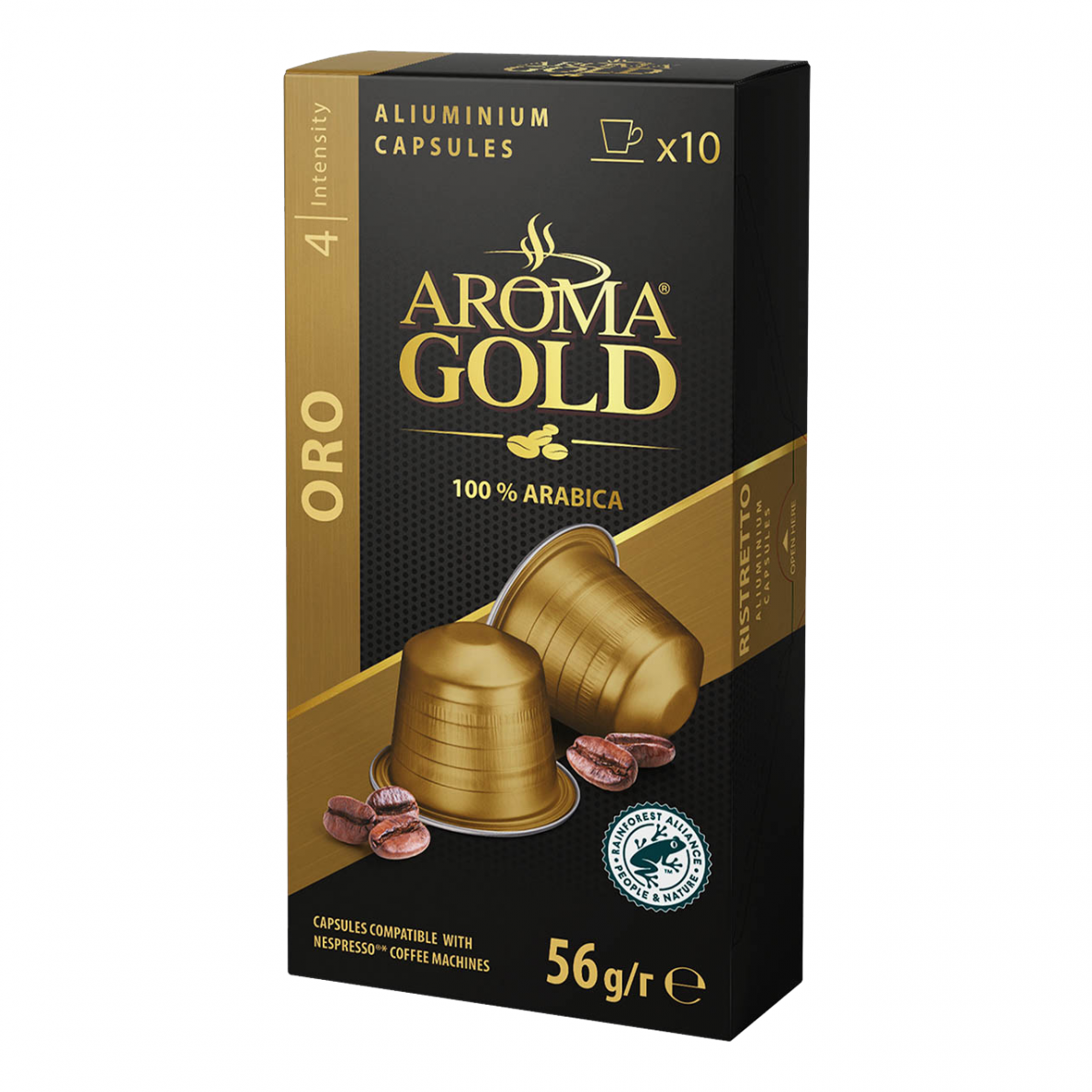 Кофе в капсулах Nespresso Aroma Gold Oro Intensity 4 pods, 10 шт.