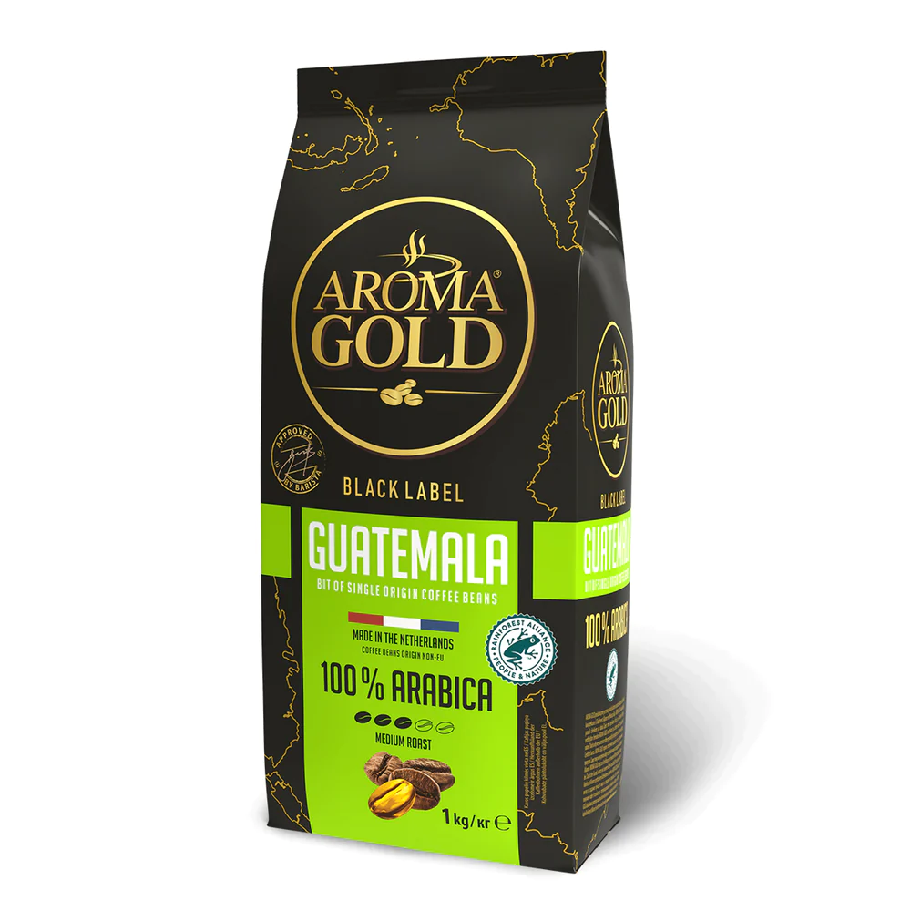 Кофе натуральный Aroma Gold black label guatemala зерновой, 1 кг