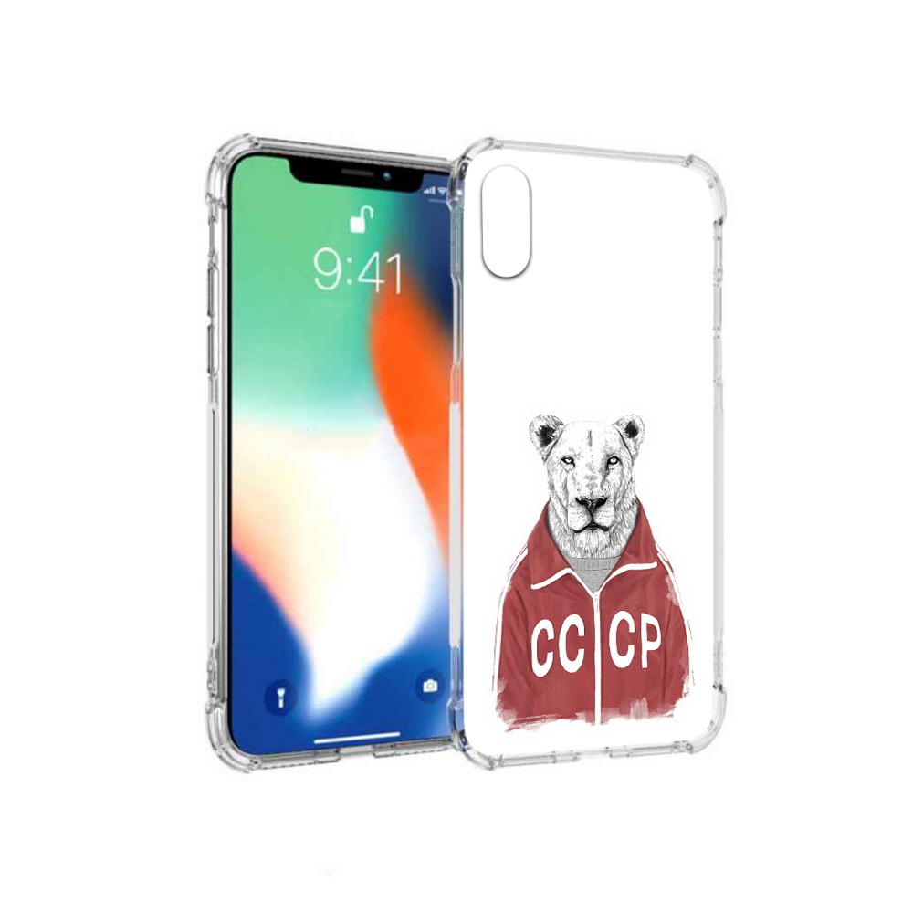 

Чехол MyPads Tocco для Apple iPhone X львица ссср (PT94261.606.450), Прозрачный, Tocco