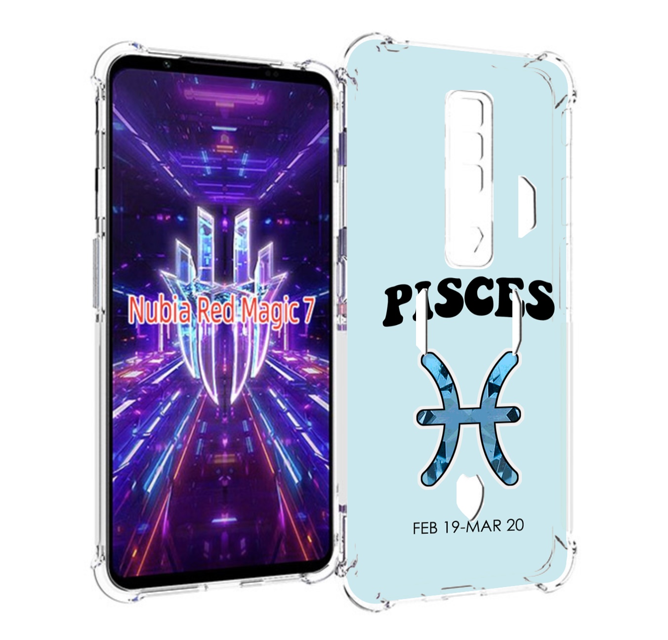 

Чехол MyPads знак-зодиака-рыбы-3 для ZTE Nubia Red Magic 7, Прозрачный, Tocco