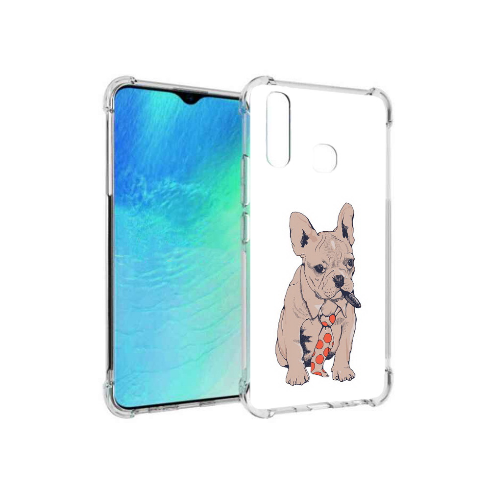 

Чехол MyPads Tocco для Vivo Y19 бульдог с сигарой (PT140444.419.250), Прозрачный, Tocco