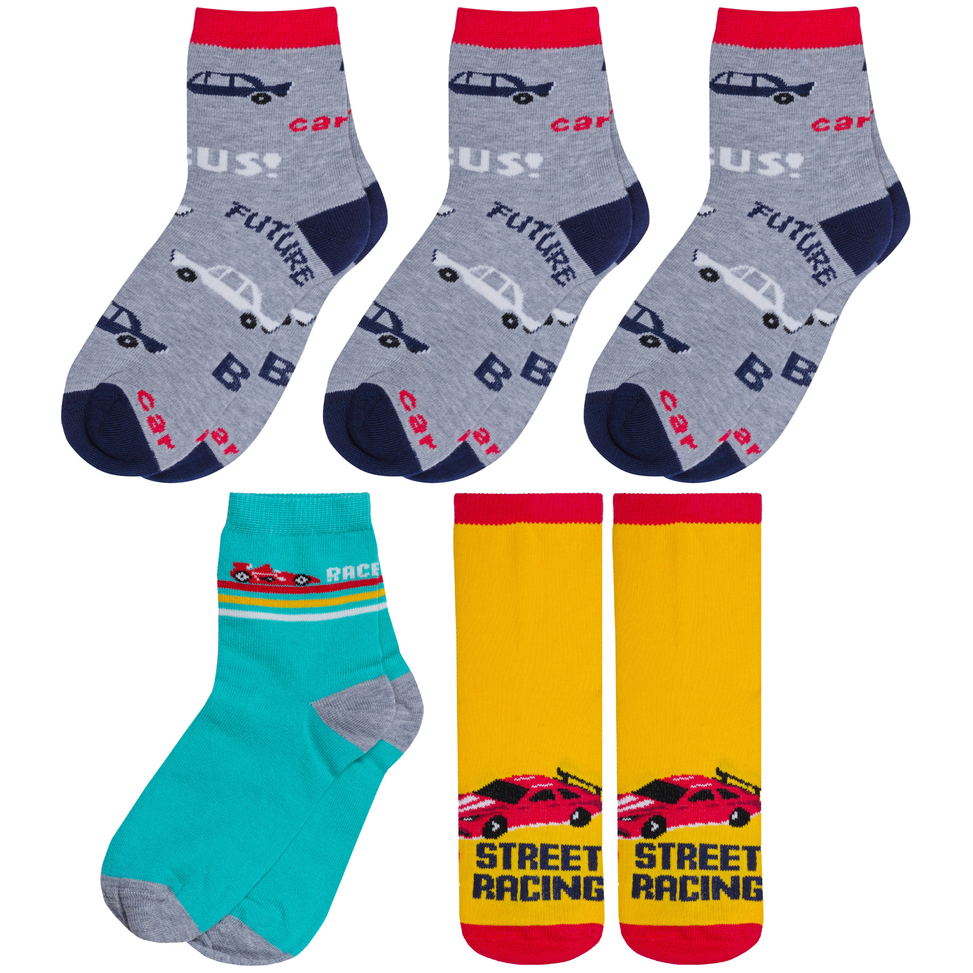 

Носки детские Rusocks 5-Д3-13501, серый; бирюзовый; желтый, 14-16, 5-Д3-13501