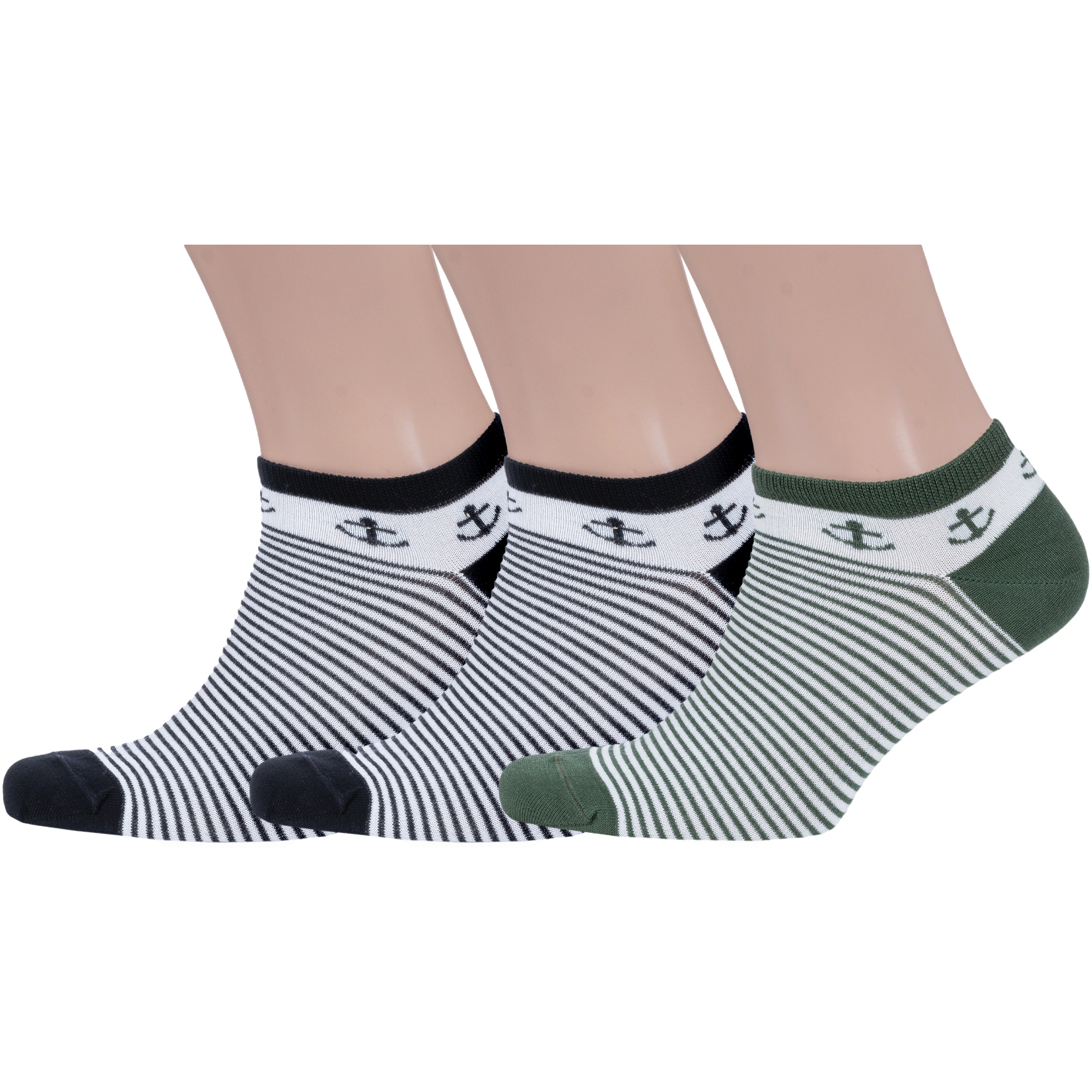 Комплект носков унисекс Grinston socks 3-21D2 разноцветных 23-25