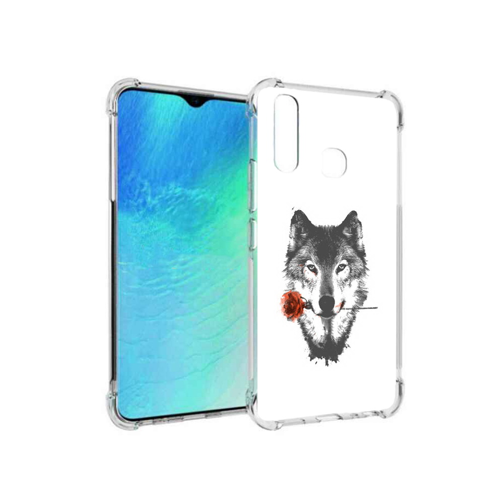 

Чехол MyPads Tocco для Vivo Y19 волк с розой (PT140444.419.270), Прозрачный, Tocco