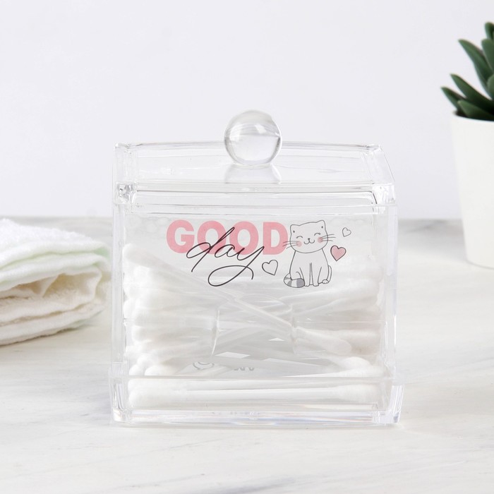 

Органайзер для ватных палочек "Good day", 10,5 х 9,5 см