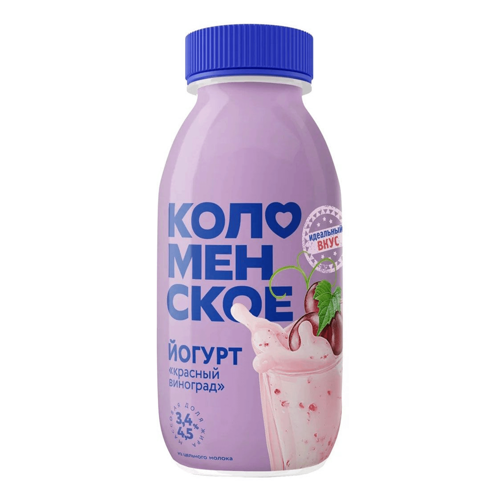 Йогурт питьевой Коломенский красный виноград 3,4 - 4,5% 260 мл