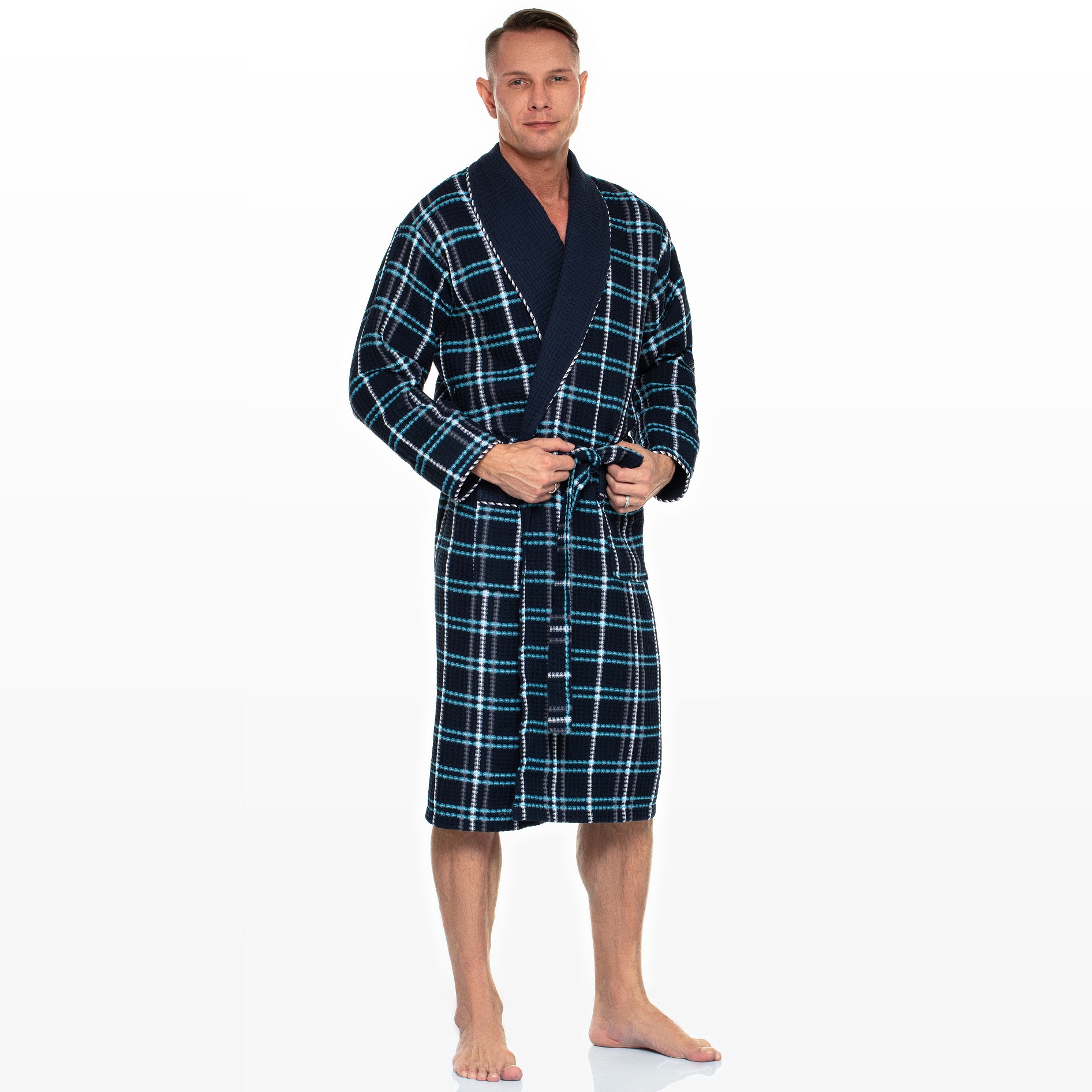 

Халат мужской GURSAN TEKSTIL GU0008В синий 3XL, GU0008В