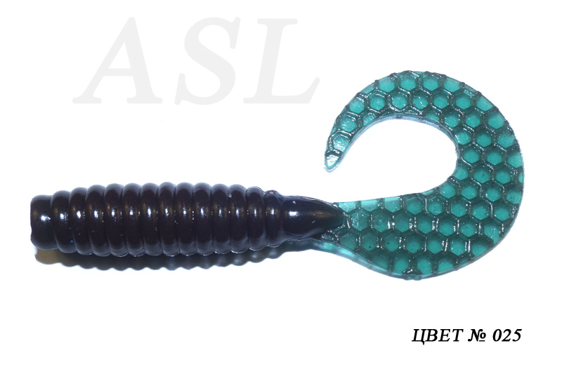 

Силиконовая приманка ASL Твистер цв. 025 L-7,5см 5шт/уп, Твистер