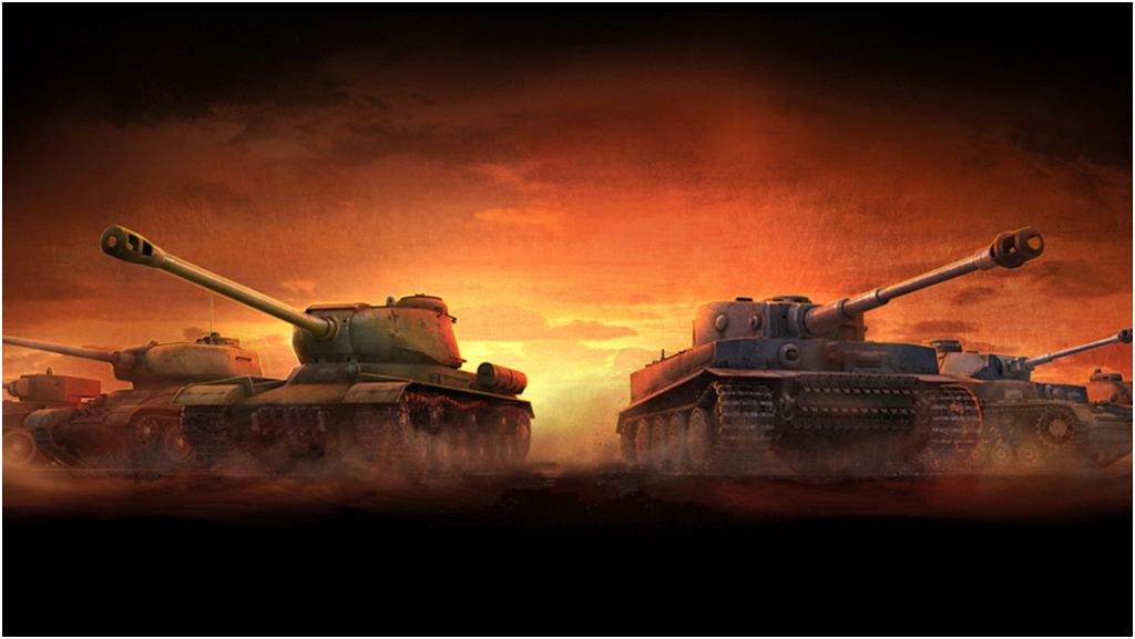 

Картина на холсте с подрамником ХитАрт Танки 60x33 см, 3526