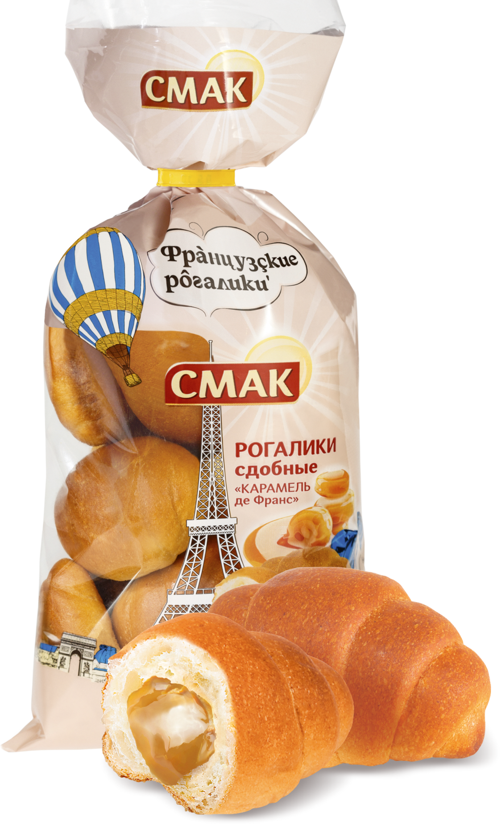 

Рогалики Смак сдобные карамель де Франс 200 г