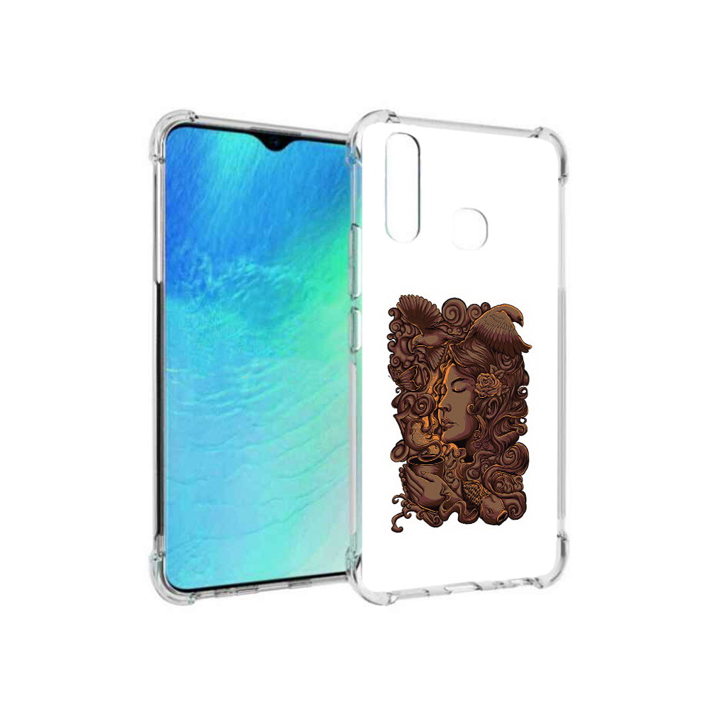 

Чехол MyPads Tocco для Vivo Y19 девушка с длинными волосами абстракция (PT140444.419.312), Прозрачный, Tocco