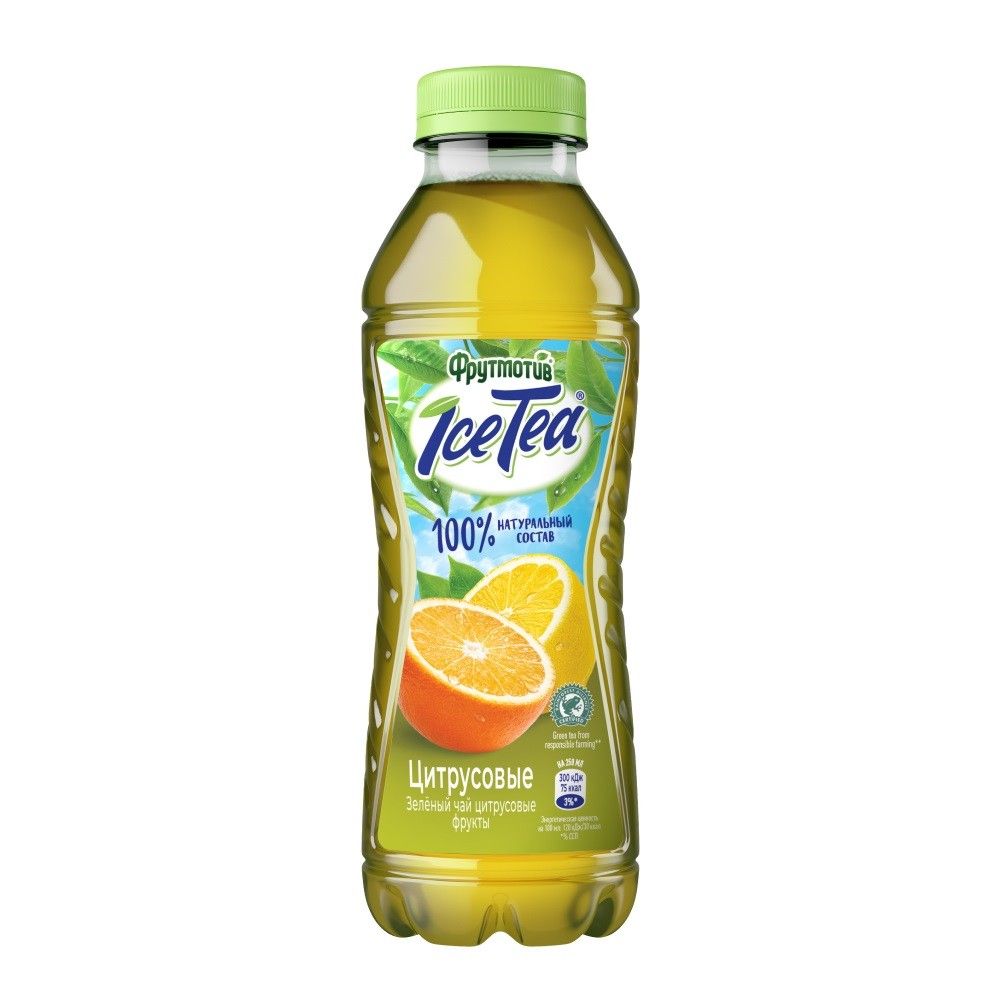 

Холодный чай Фрутмотив IceTea зеленый цитрусовые фрукты 1,5 л