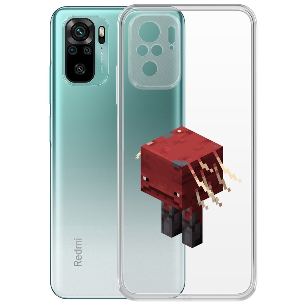 Чехол-накладка Minecraft-Страйдер для Xiaomi Redmi Note 10/ Note 10S