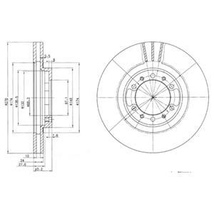 

Тормозной диск DELPHI передний вентилируемый 276x24 мм 6 отверстий BG3099