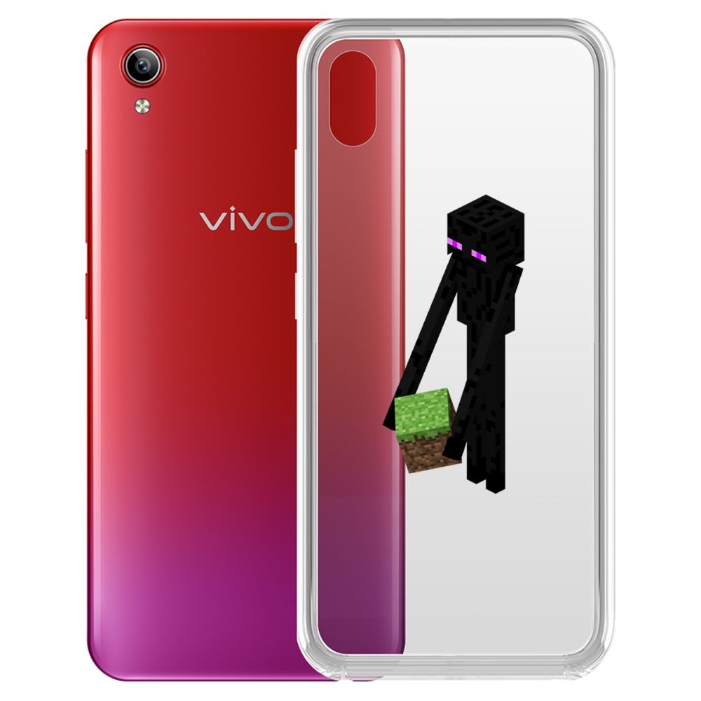

Чехол-накладка Minecraft-Эндермен для Vivo Y91C, Прозрачный