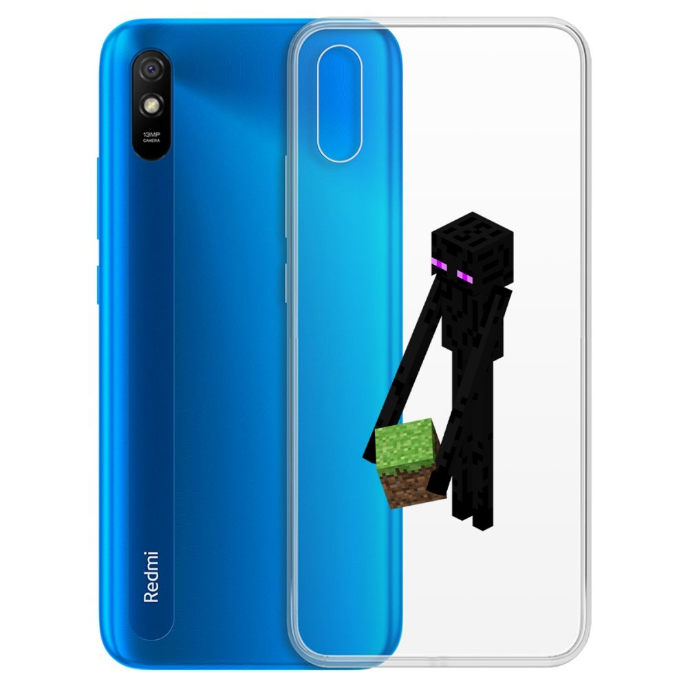 Чехол-накладка Minecraft-Эндермен для Xiaomi Redmi 9A