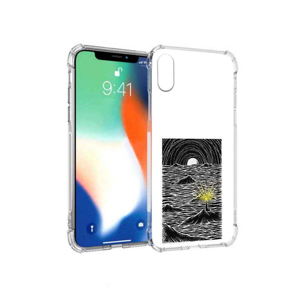 

Чехол MyPads Tocco для Apple iPhone X маяк в черно белом море (PT94261.606.460), Прозрачный, Tocco