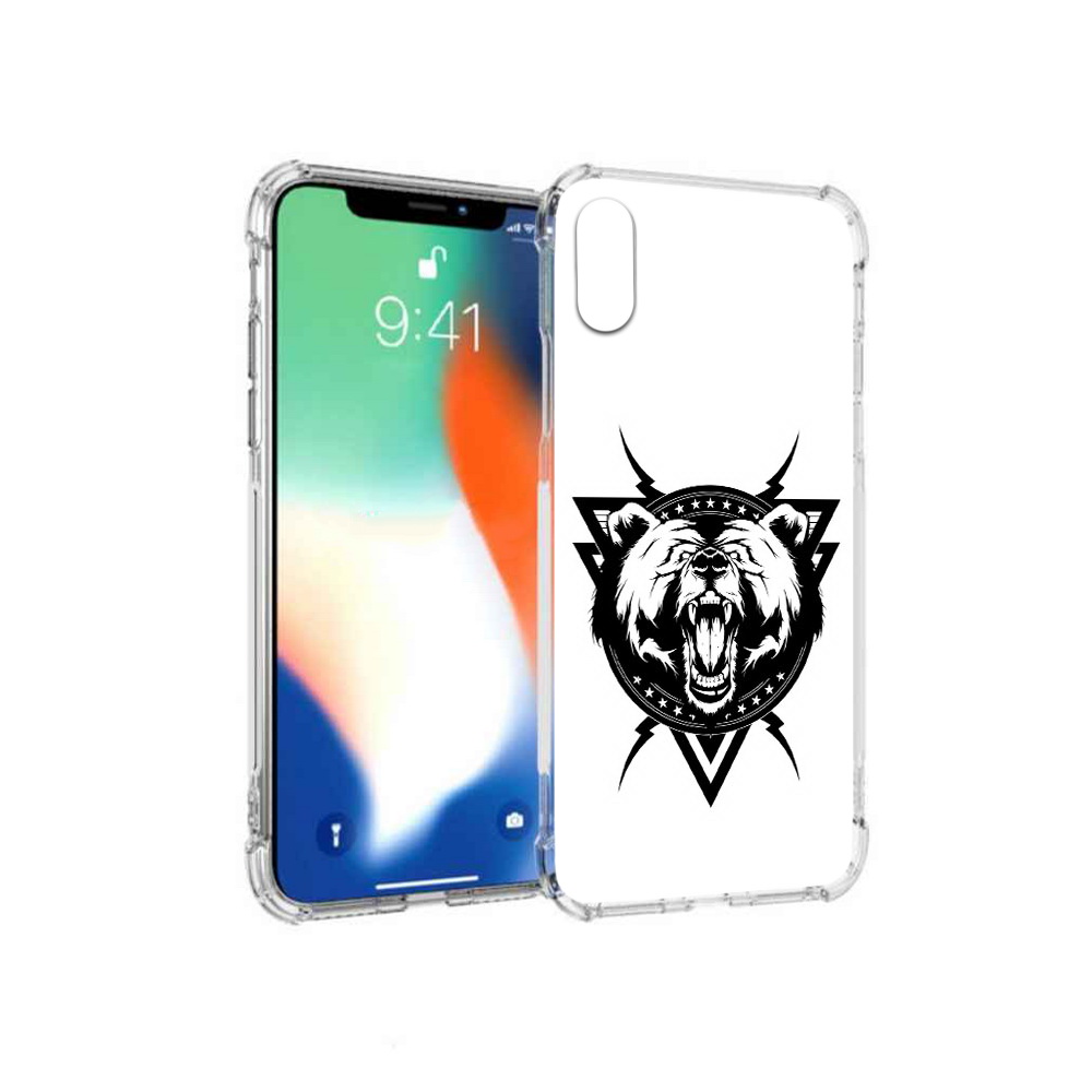 

Чехол MyPads Tocco для Apple iPhone X медведь в треугольнике (PT94261.606.464), Прозрачный, Tocco