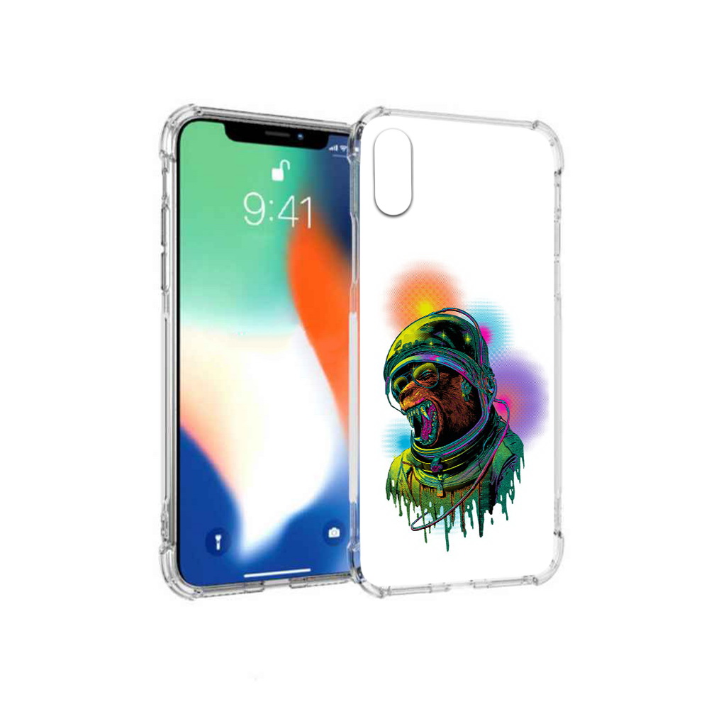 

Чехол MyPads Tocco для Apple iPhone X медведь космонавт (PT94261.606.466), Прозрачный, Tocco