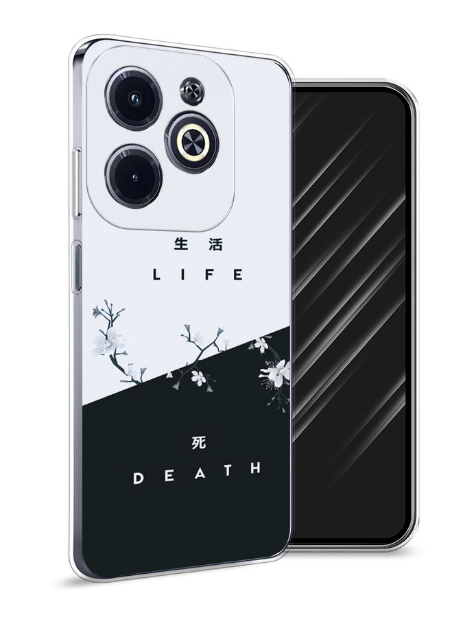 

Чехол Awog на Infinix Hot 40i "Life and death", Черный;серый, 3105450-1